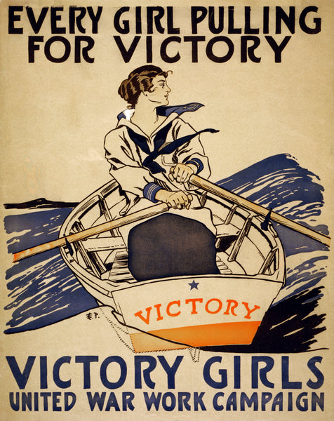 Vintage Ephemera - Victory Girl - War Navy Poster