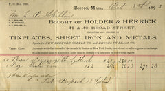 Antique 1893 Invoice  - ReceiptEphemera