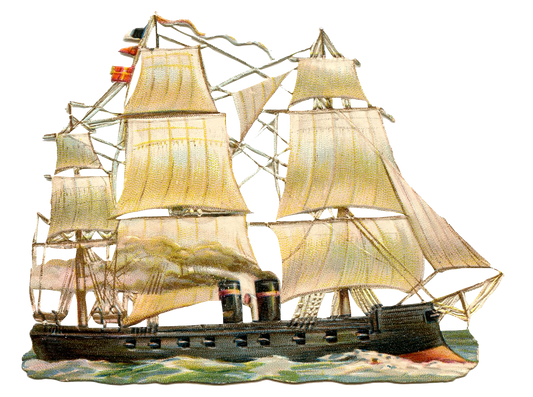 Vintage Sailing Ship Ephemera