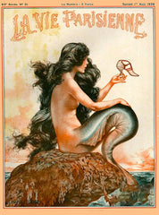 1925 Vintage Mermaid Ephemera Print