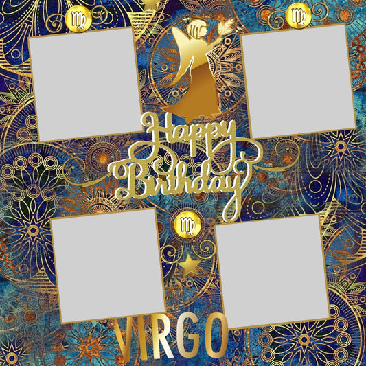 Virgo 12x12 Scrapbook Page Printable - Add your Photos