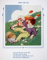 Vintage Nursery Rhyme Print "Jack & Jill"