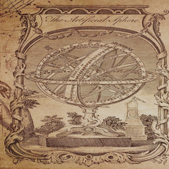 Antique Vintage Mystical Sphere Astrology Background 12x12