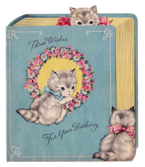 Vintage Kitties Playing with a Book - Adorable Kittens