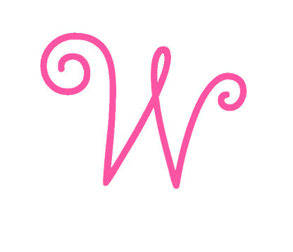 Alphabet Set - Pink Neon Amelie Caps - Fancy Curly