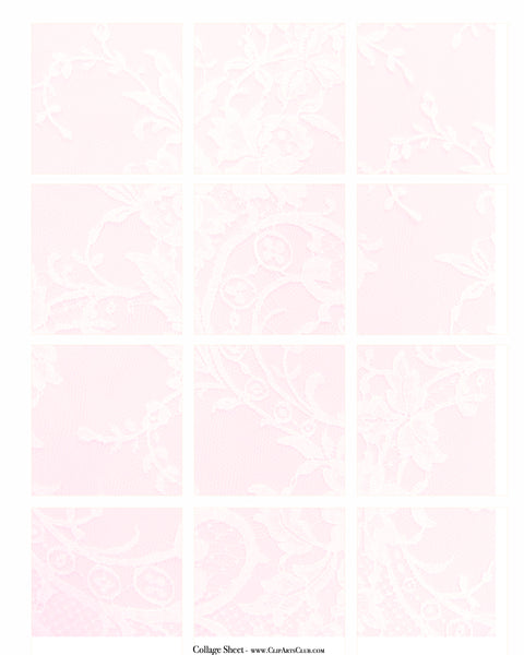 Beautiful Pink Vintage Lace background Collage Sheet Blank