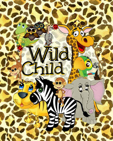 "Wild Child" Set of 3 Baby Nursery Prints