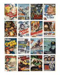 Vintage War Movie Posters  Collage Sheet
