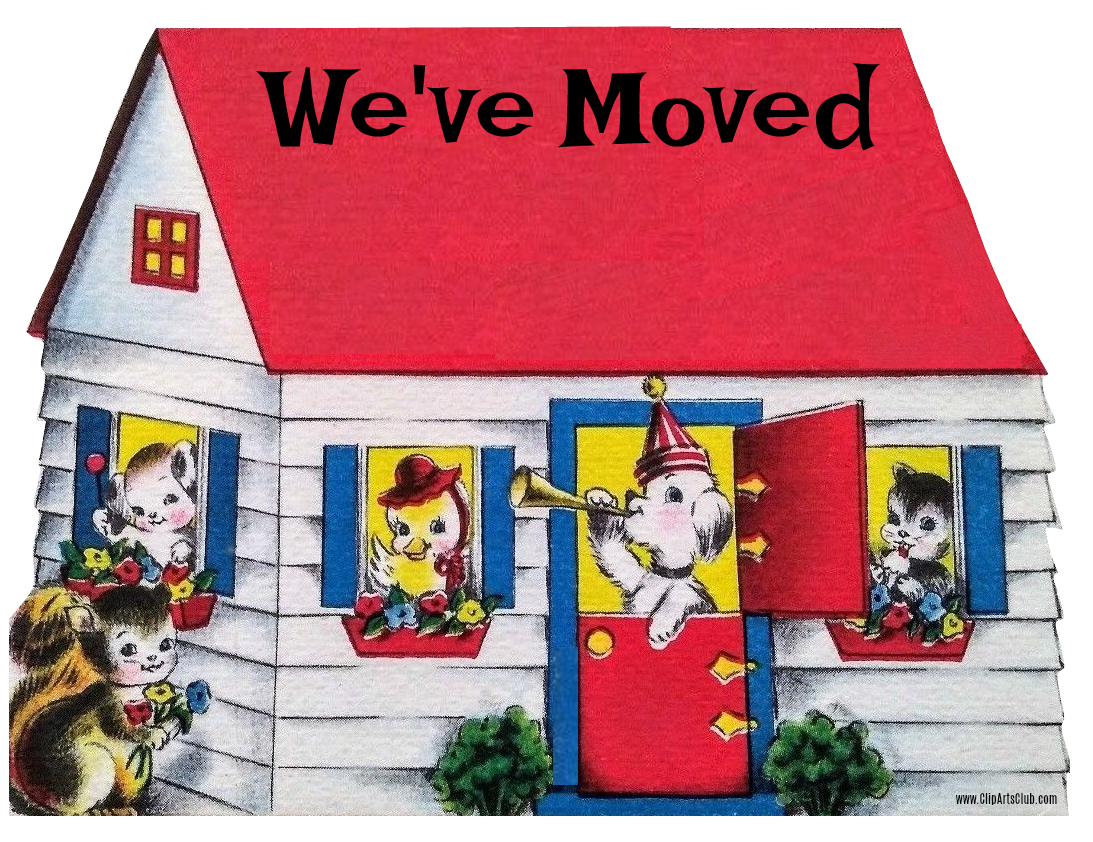 We've Moved - Vintage Animal House To Personalize With Your New Address