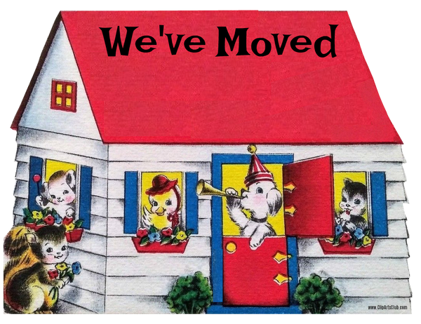 We've Moved - Vintage Animal House To Personalize With Your New Address