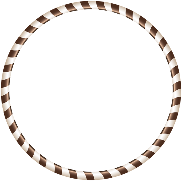 White Brown Round Striped Element