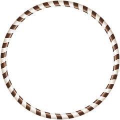 White Brown Round Striped Element