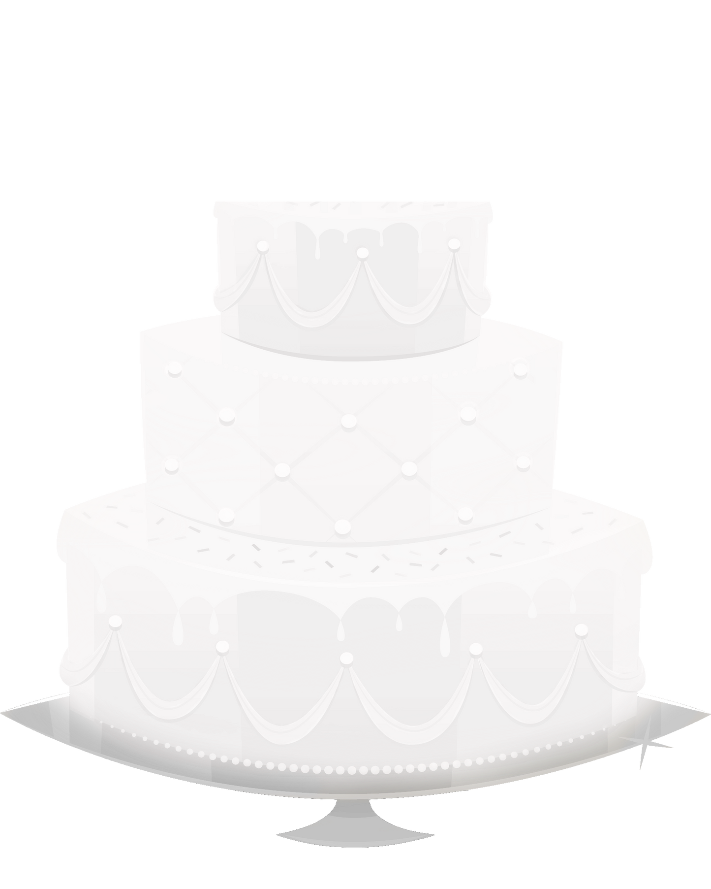 Beautiful White Wedding Cake 3 Tier