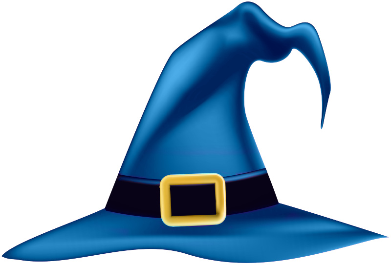 Witch Hats with Crooked top and Gold Buckle