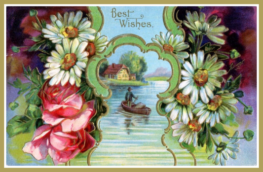 Vintage Best Wishes Postcard #3