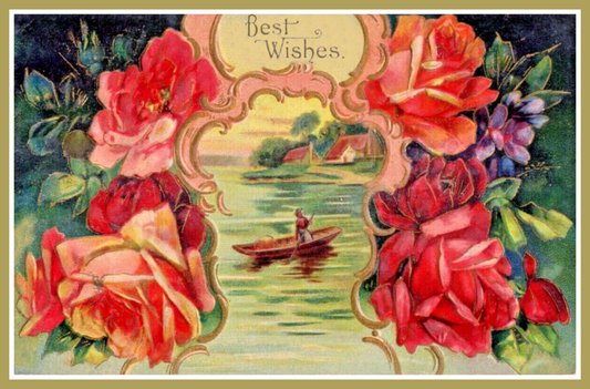 Vintage Best Wishes Postcard #4