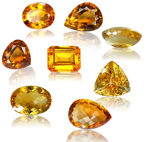 5 images Yellow Citrine Diamond Gemstones - Crystals Glam Sparkle Rhinestones