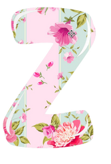 Letter Z  Beautiful Letter in Deb's Shabby Chic Pink Roses