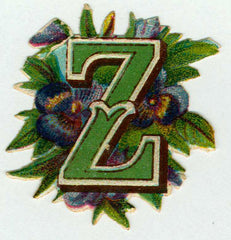 Vintage Alphabet Set Caps & Floral