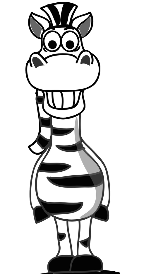 Funny Standing Zebra