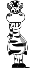 Funny Standing Zebra