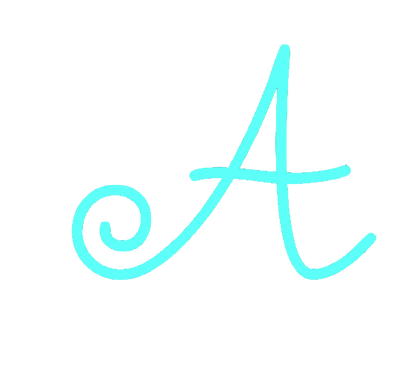 Alphabet Set - Aqua Neon Amelie Caps
