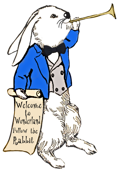 The White Rabbit (NOT Outlined) Clip Art PNG Image - Alice in Wonderland