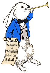 The White Rabbit (NOT Outlined) Clip Art PNG Image - Alice in Wonderland