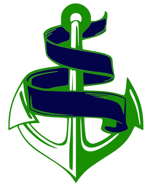 Green & Navy Banner Anchor Ready To Personalize
