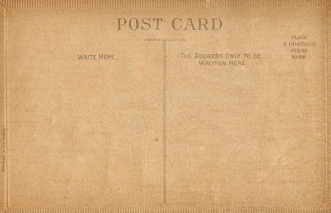 Antique Old Vintage Blank Postcard