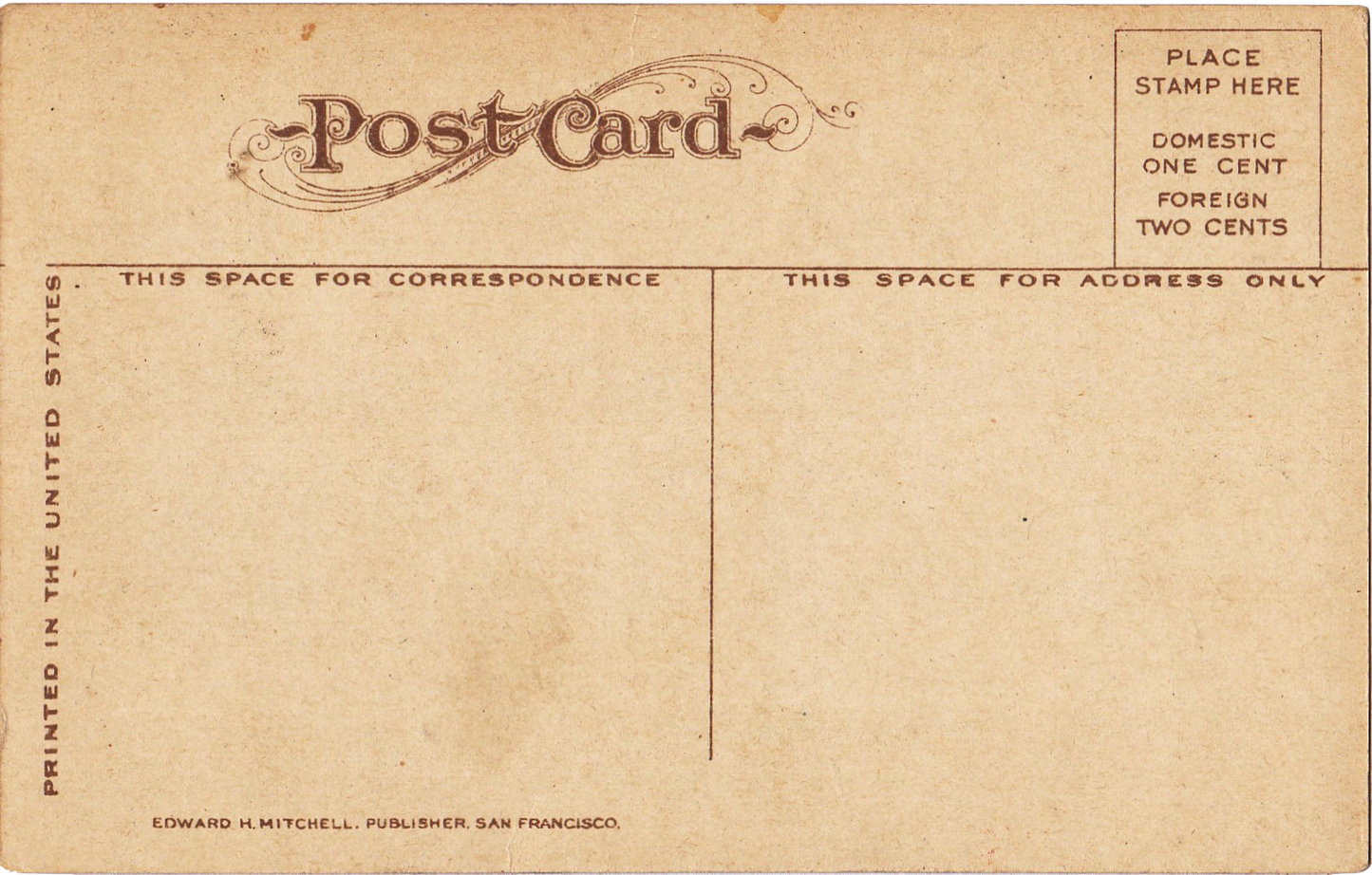 Antique Postcard - Blank