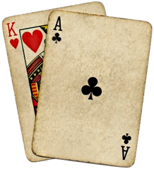 Antique Playing Cards Ace & King Ephemera
