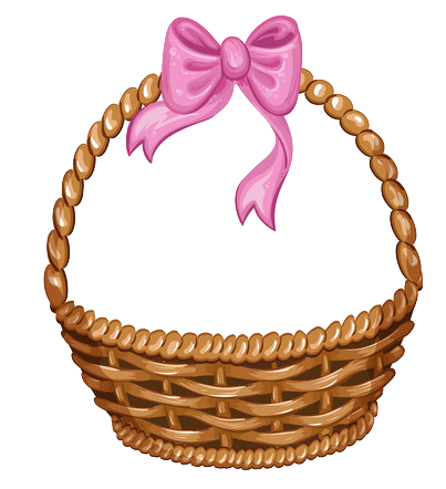 Basket with pretty pink Bow