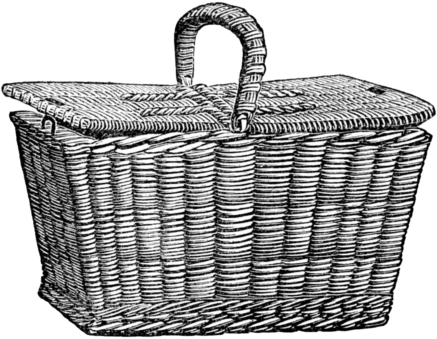 Antique Basket Black & White