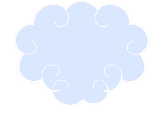 Blue Cloud lined in white perfect Baby Sign or Cloud