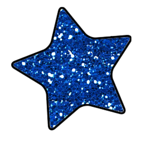 Blue Glitter Star