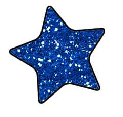 Blue Glitter Star