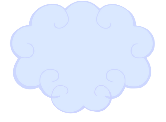 Blue Cloud lined in Blue perfect Baby Sign or Cloud