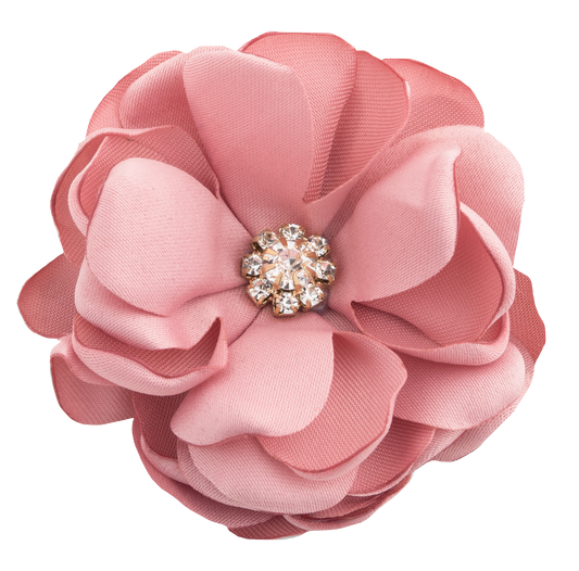 Fabric Flower-Blush Rose Scrapbook Page & Craft Embellishment