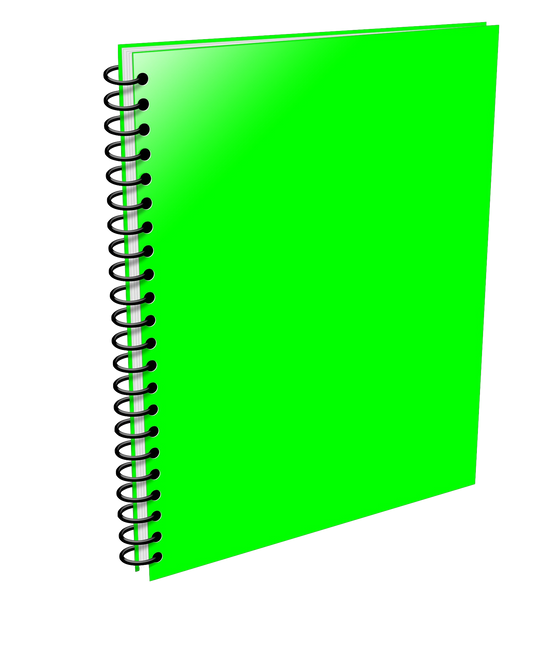 Neon Green Spiral Notebook