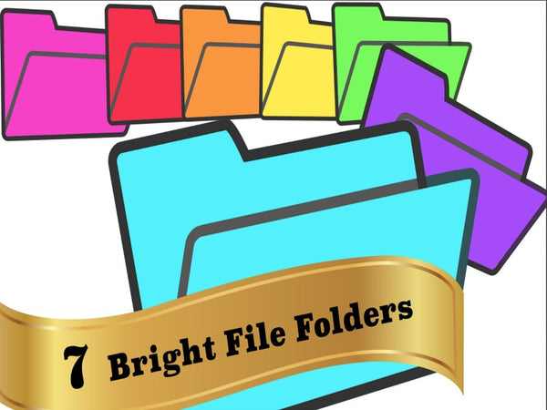 Bright File Folders 7 colors - 7 images