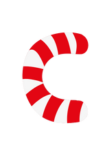 Candy Cane Christmas Alphabet Set - Lower case a-z