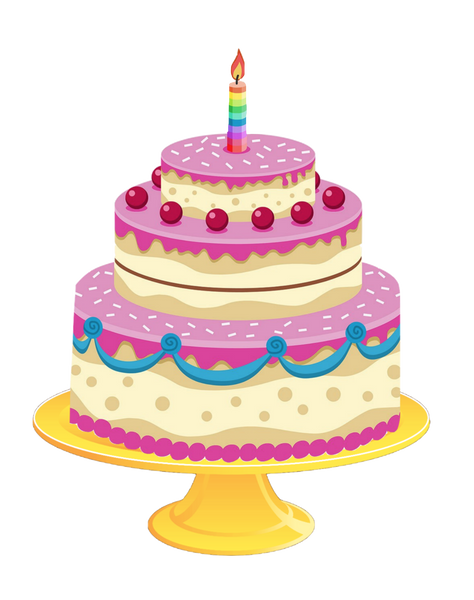 Birthday Cake on a Cake Plate Cake Stand