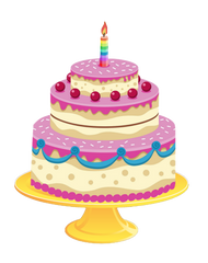 Birthday Cake on a Cake Plate Cake Stand