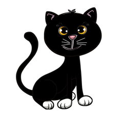 Kitty Cat Family Adorable Black Cat