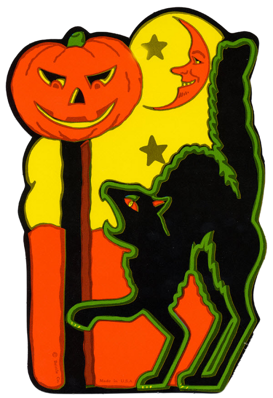 Halloween Pumpkin - Moon & Cat
