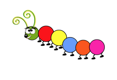 Colorful Caterpillar Bug clip art