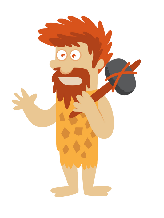 Prehistoric Cave Man Red Hair