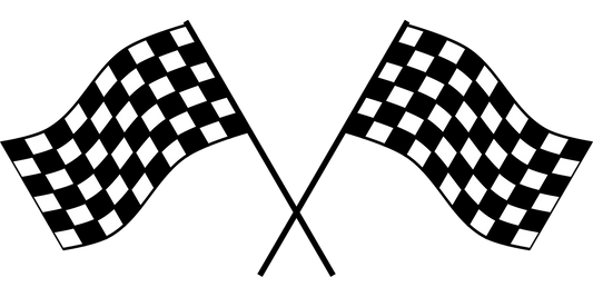 Black and White Checkered Racing Flags