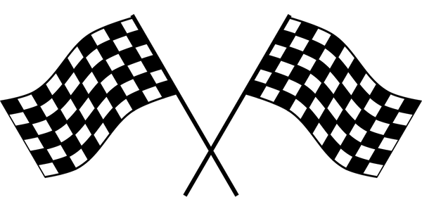 Black and White Checkered Racing Flags